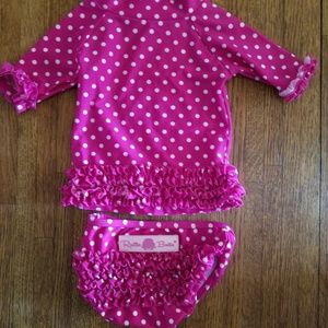 Ruffle Butts rashguard swimsuit